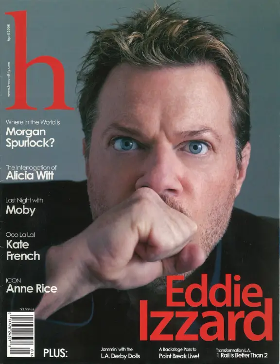 The cover of H magazine featuring Eddie Izzard